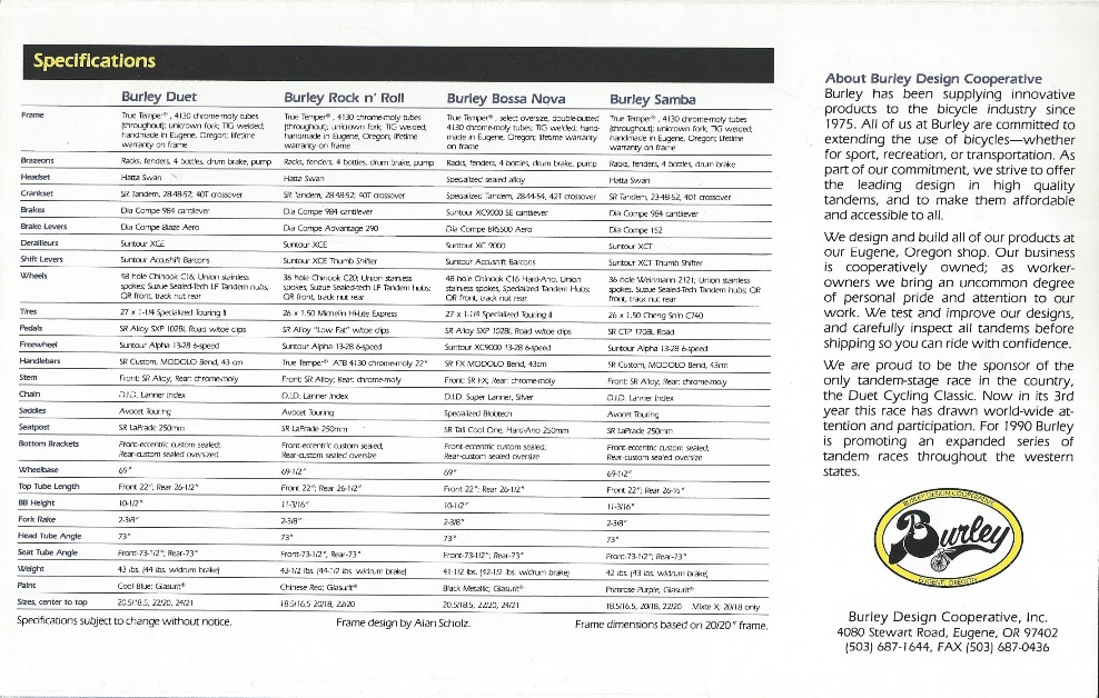 Burley Tandem Catalog