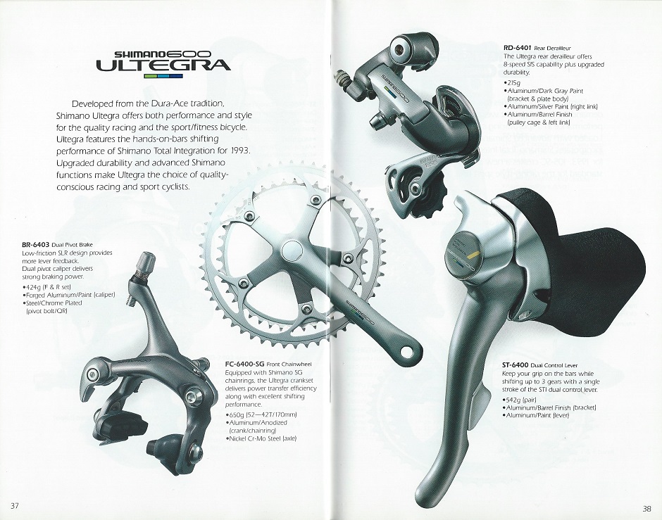 93 Shimano Bicycle System Components