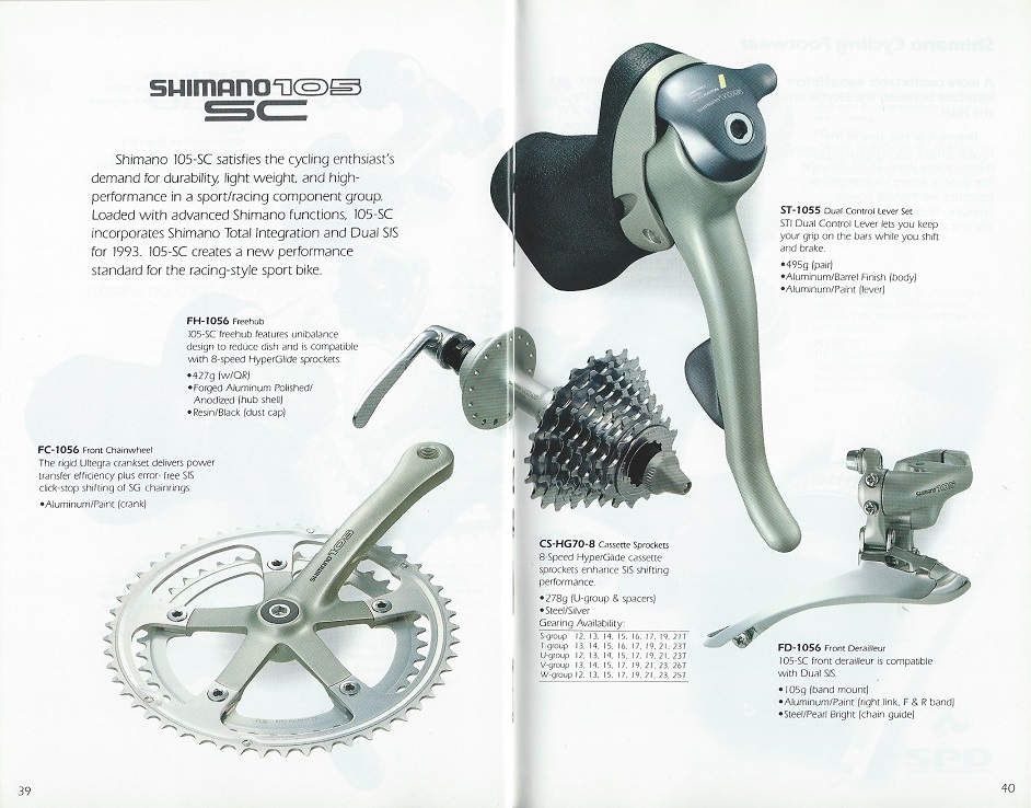 93 Shimano Bicycle System Components