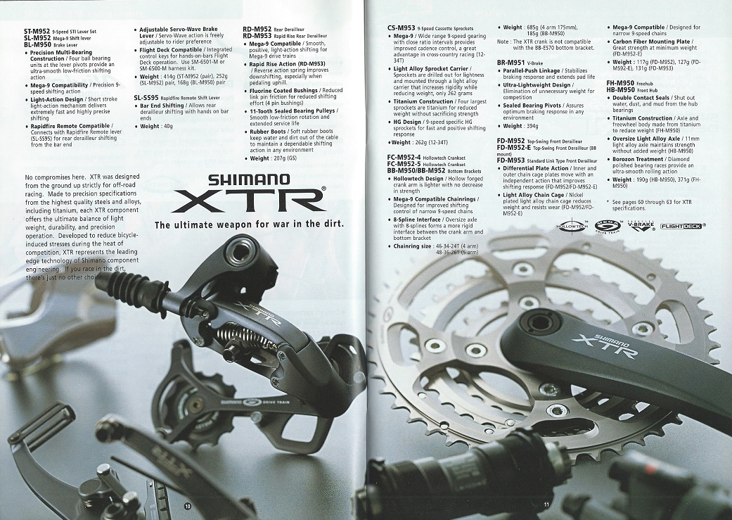 2001 Shimano Bicycle Components