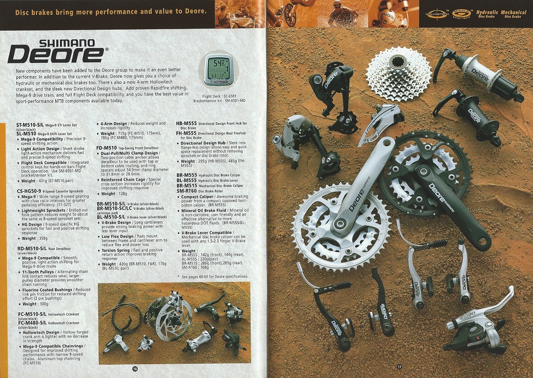 2001 Shimano Bicycle Components