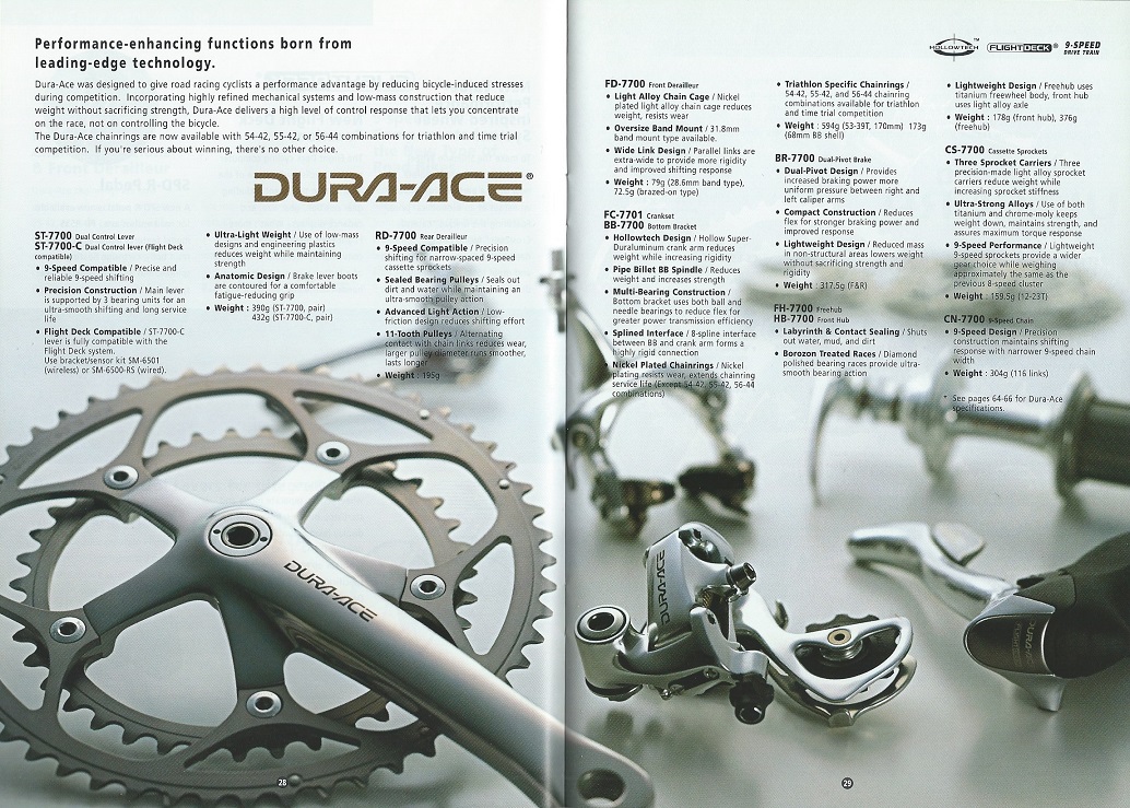 2001 Shimano Bicycle Components